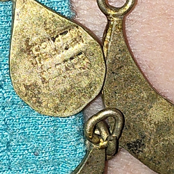 Vintage alpaca Mexico crescent link necklace - Picture 5 of 5